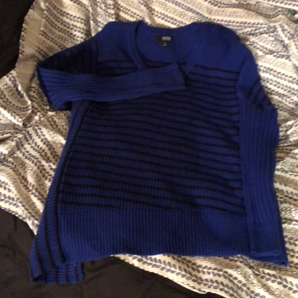 BNWT Brilliant Blue asymmetrical sweater